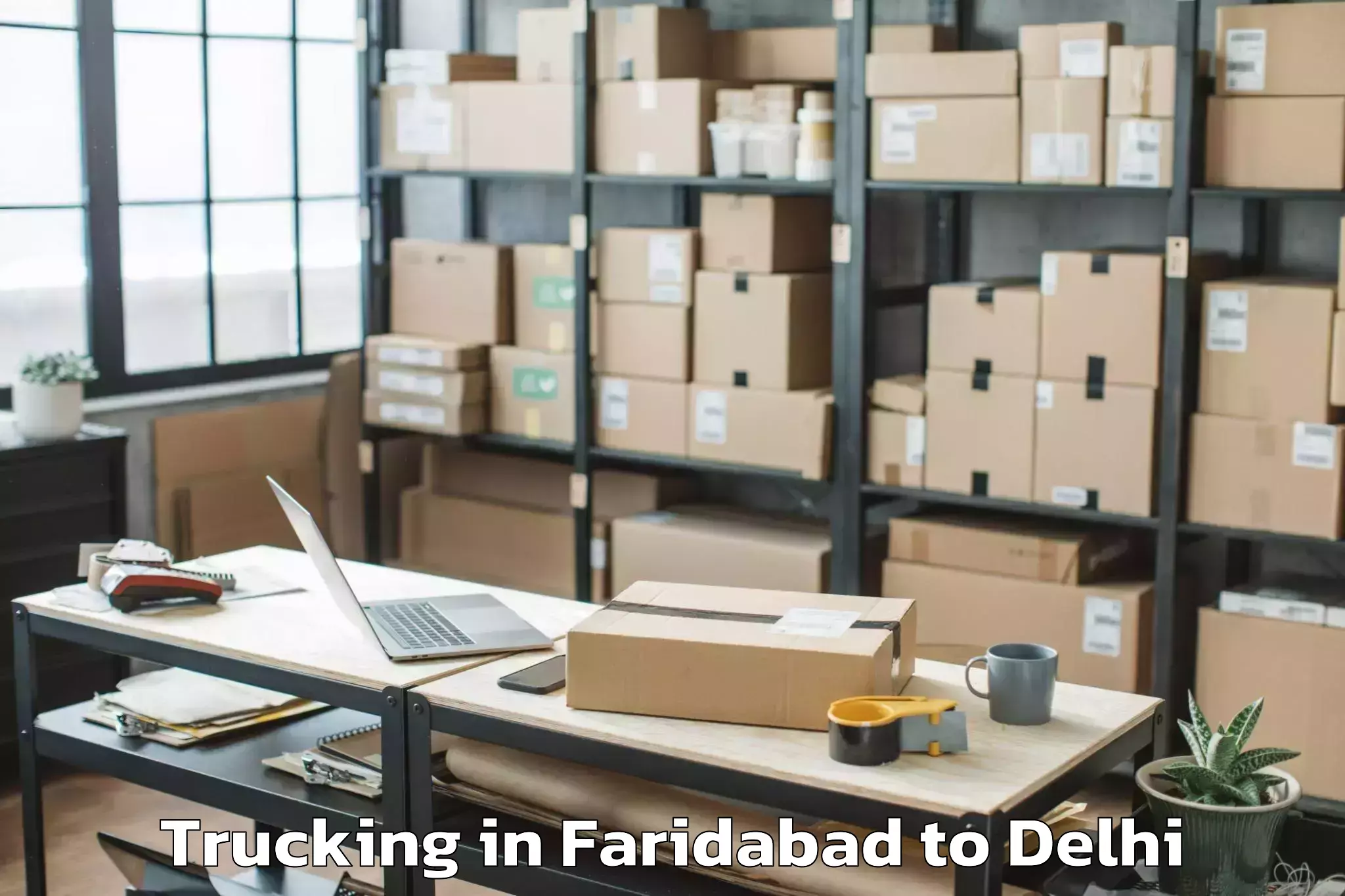 Reliable Faridabad to University Of Delhi Trucking